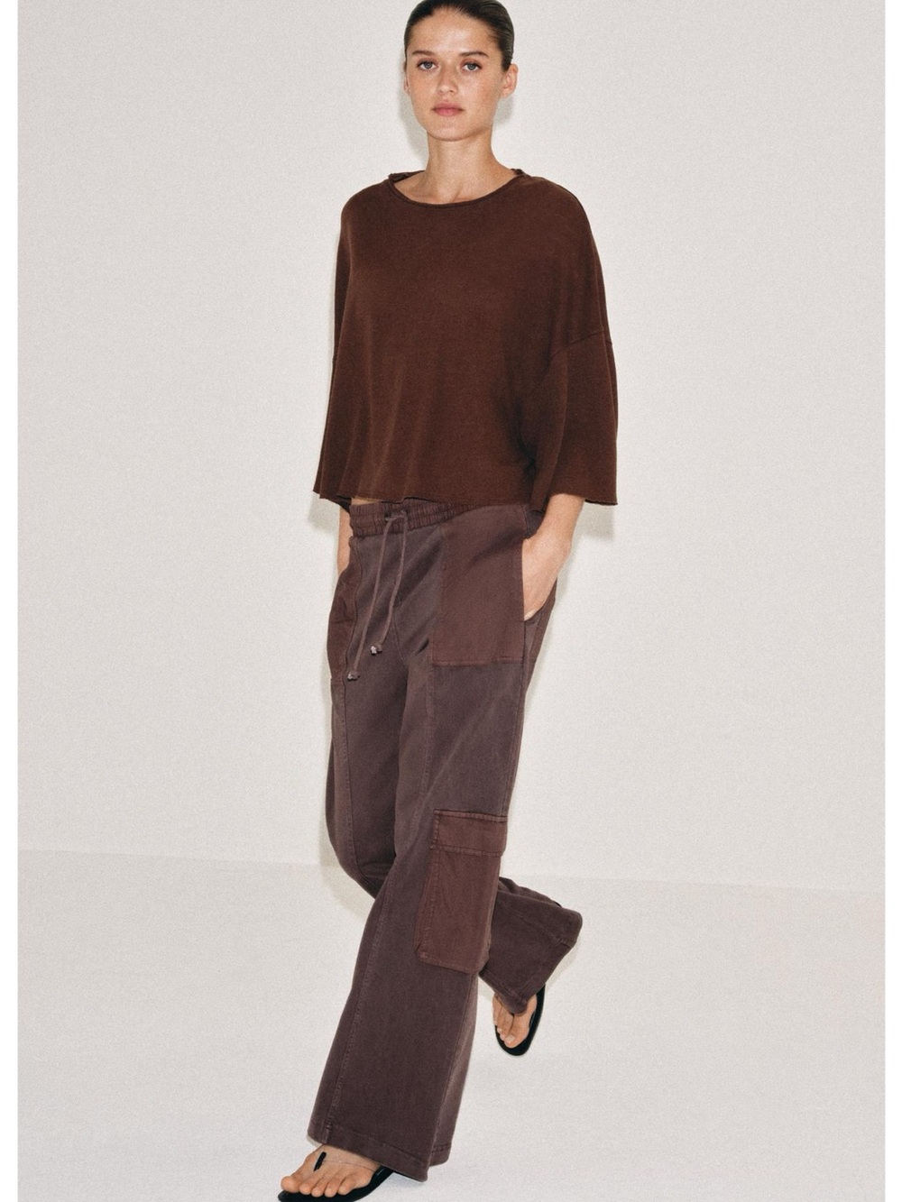Cotton and Linen Cape T-Shirt